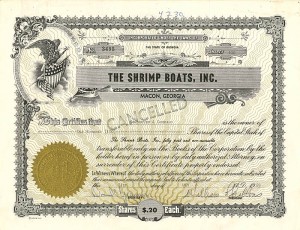Shrimp Boat, Inc. - Stock Certificate